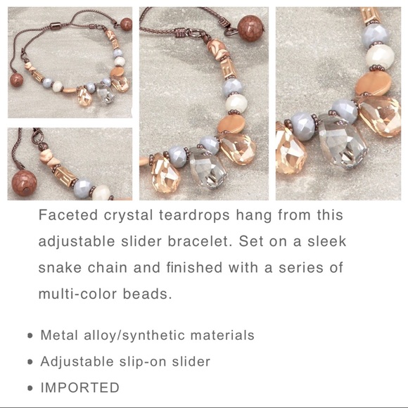 NEW•Montauk Crystal Slider Bracelet•NWT - Picture 3 of 13